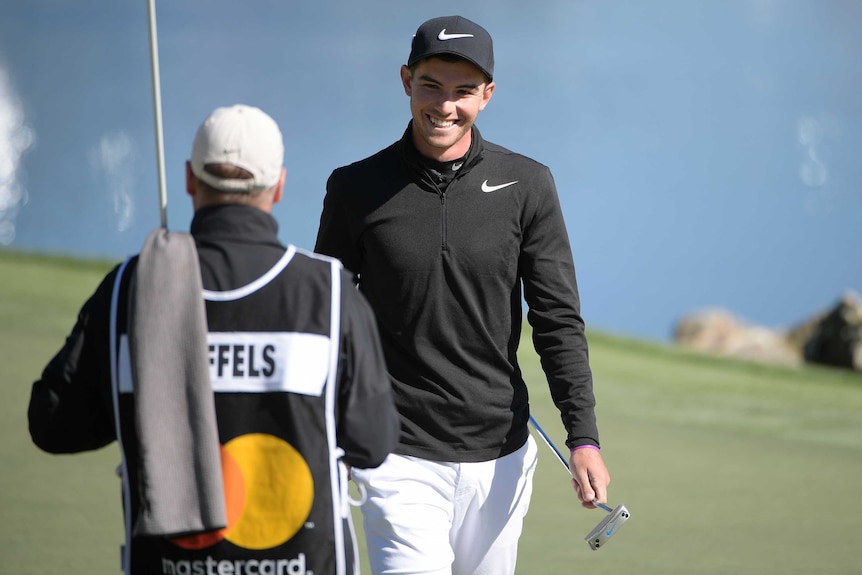 Ryan Ruffels is all smiles during his opening round at the Arnold Palmer Invitational.