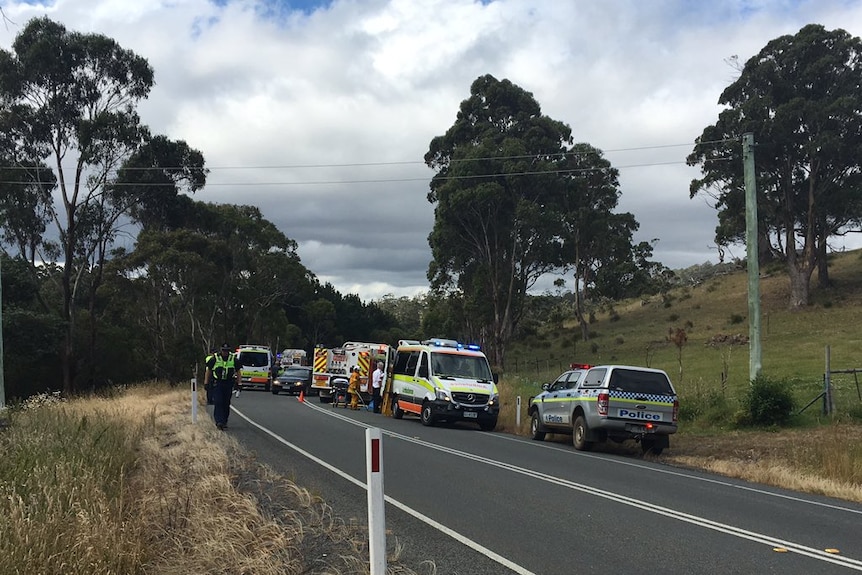 Four occupants were trapped after head-on crash near Buckland