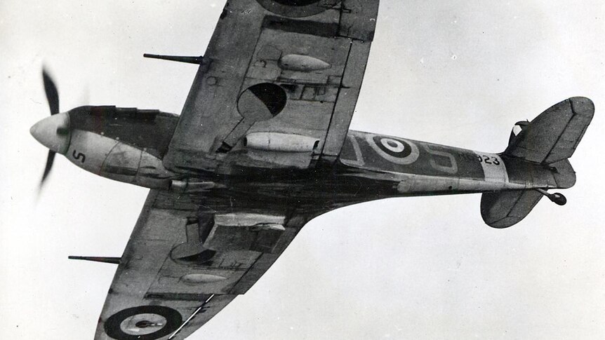 An Mk Vb Spitfire similar to that flown by the RAAF in the European theatre during WWII. Circa 1942.