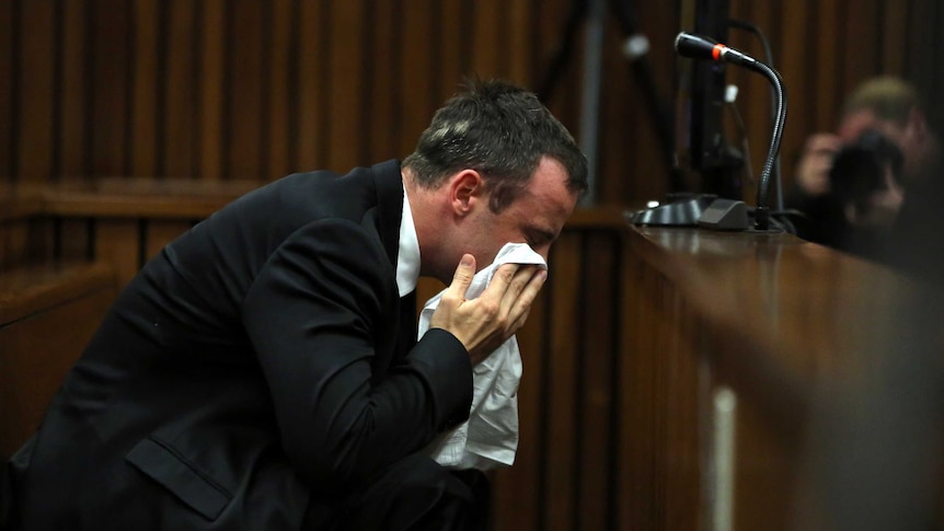 Oscar Pistorius during his trial in April