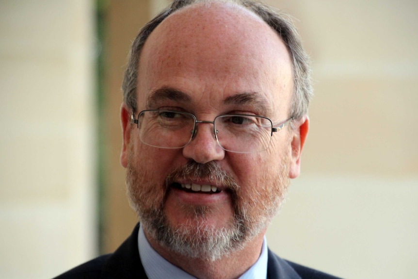 A close up of Bill Johnston at WA Parliament.