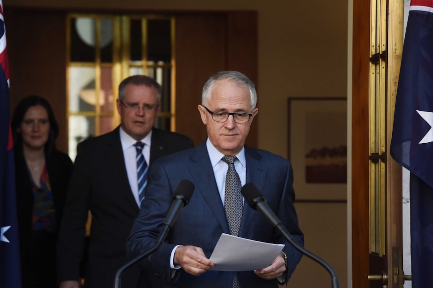 Australian Prime Minister Malcolm Turnbull and Federal Treasurer Scott Morrison.