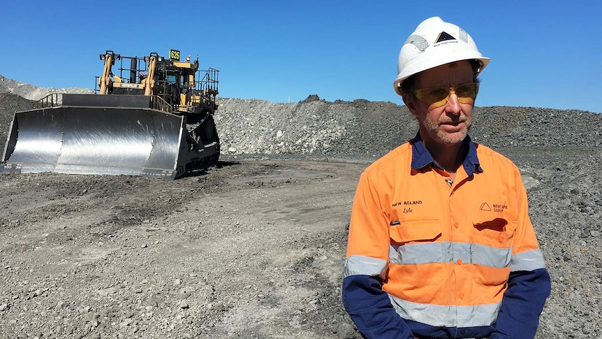 Local farmer Lyle Douglas who works at the New Acland mine.