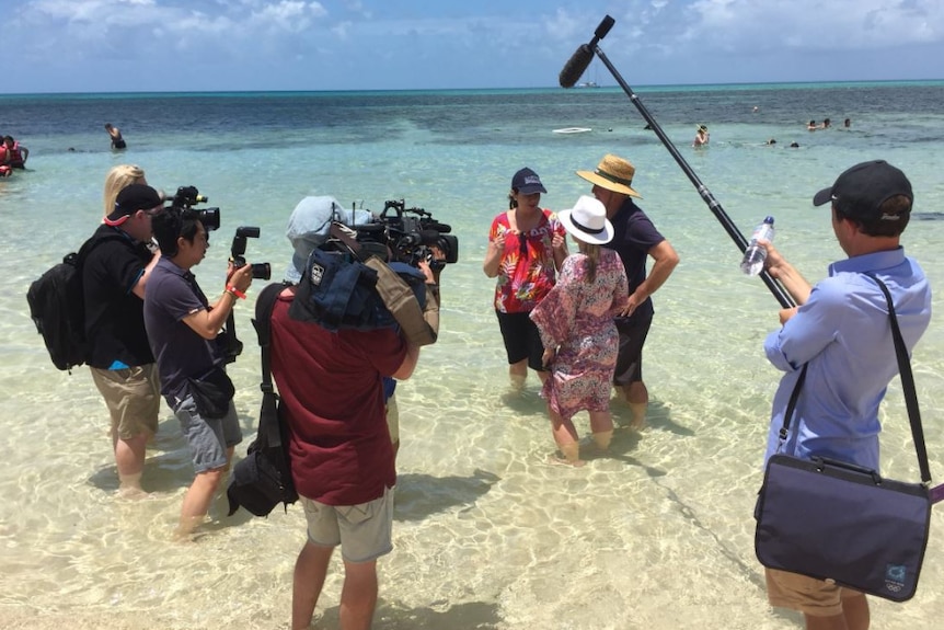 Annastacia Palaszczuk on Green Island, off Cairns.