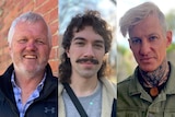 Images of four men, both young and middle-aged, are in a 4-way composite image.