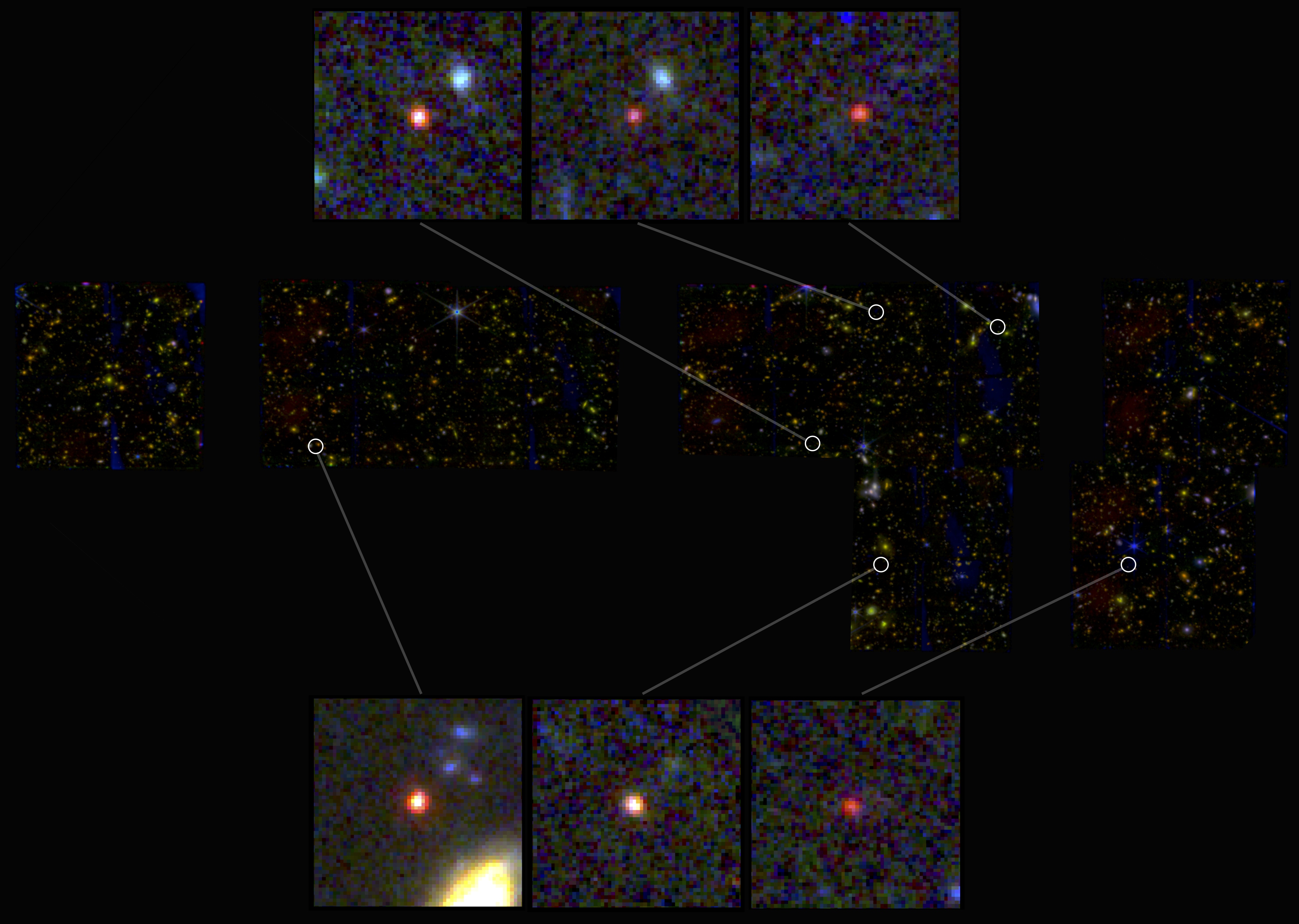 Galaxies and deep field taken by JWST