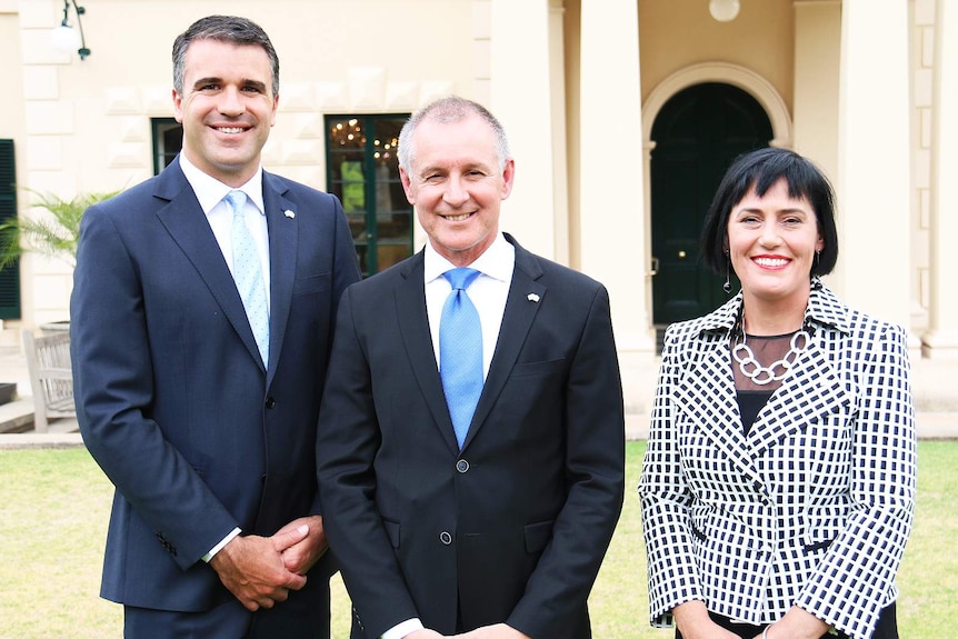 Peter Malinauskas, Jay Weatherill and Leesa Vlahos