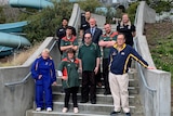 Members of Tasmania's Special Olympics team with Launceston mayor and organisers.