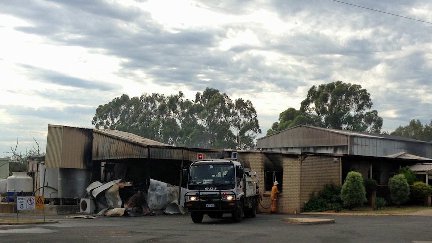 Burnt out Margaret River dairy factory