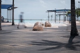 An empty plaza in tropical Queensland.