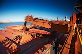 Iron ore being loaded in Port Hedland