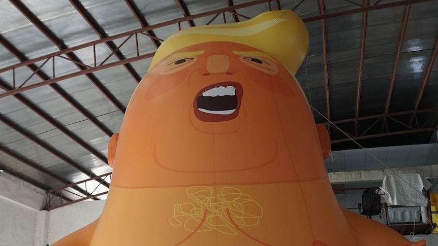 UK protesters inflate 'baby Trump' blimp to mock US President.
