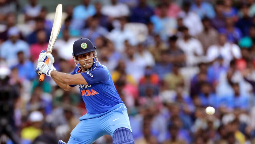 MS Dhoni bats for India in Chennai