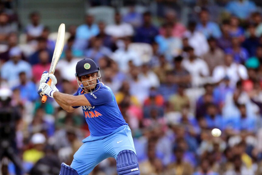 MS Dhoni bats for India in Chennai