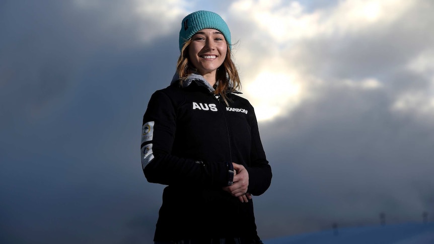 Supplied image from February 19, 2018 of Australian Para-Snowboarder Joany Badenhorst.