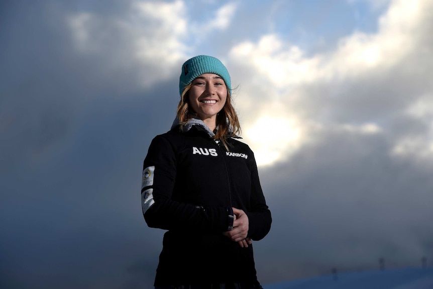 Supplied image from February 19, 2018 of Australian Para-Snowboarder Joany Badenhorst.