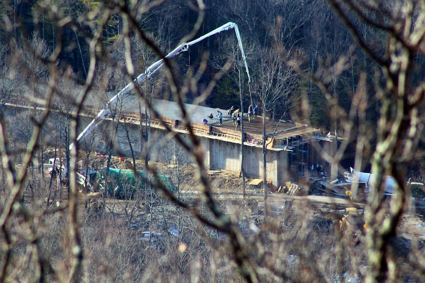 Construction work at Dragon Springs.