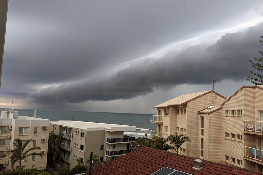 A storm cloud rolling over Kings Beach