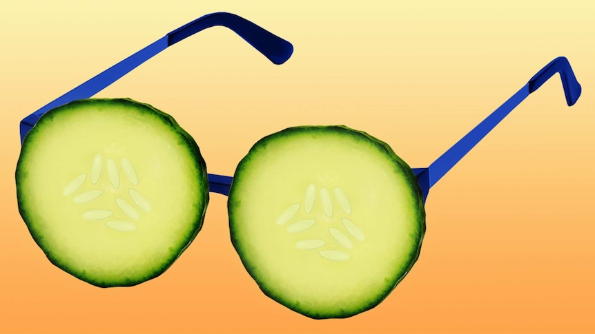 Stylised cucumber glasses