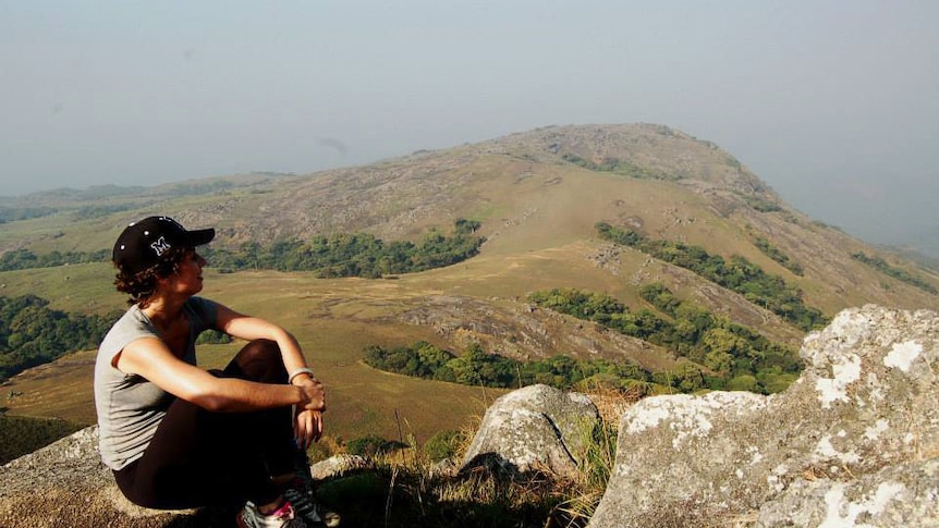 Sitting on a mountaintop on Mt Bintumani in Sierra Leone is Ali Readhead