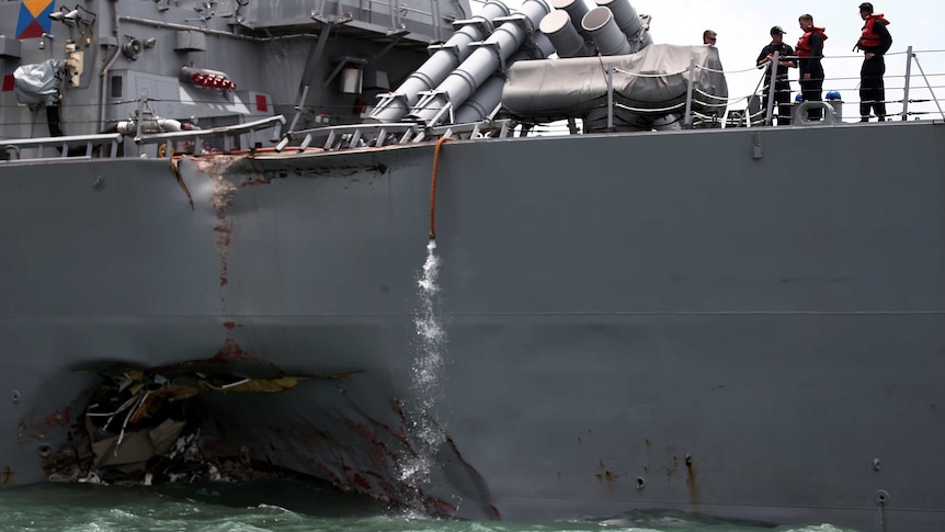 The USS John McCain is part of the US Navy's 7th Fleet. (Reuters/Ahmad Masood)