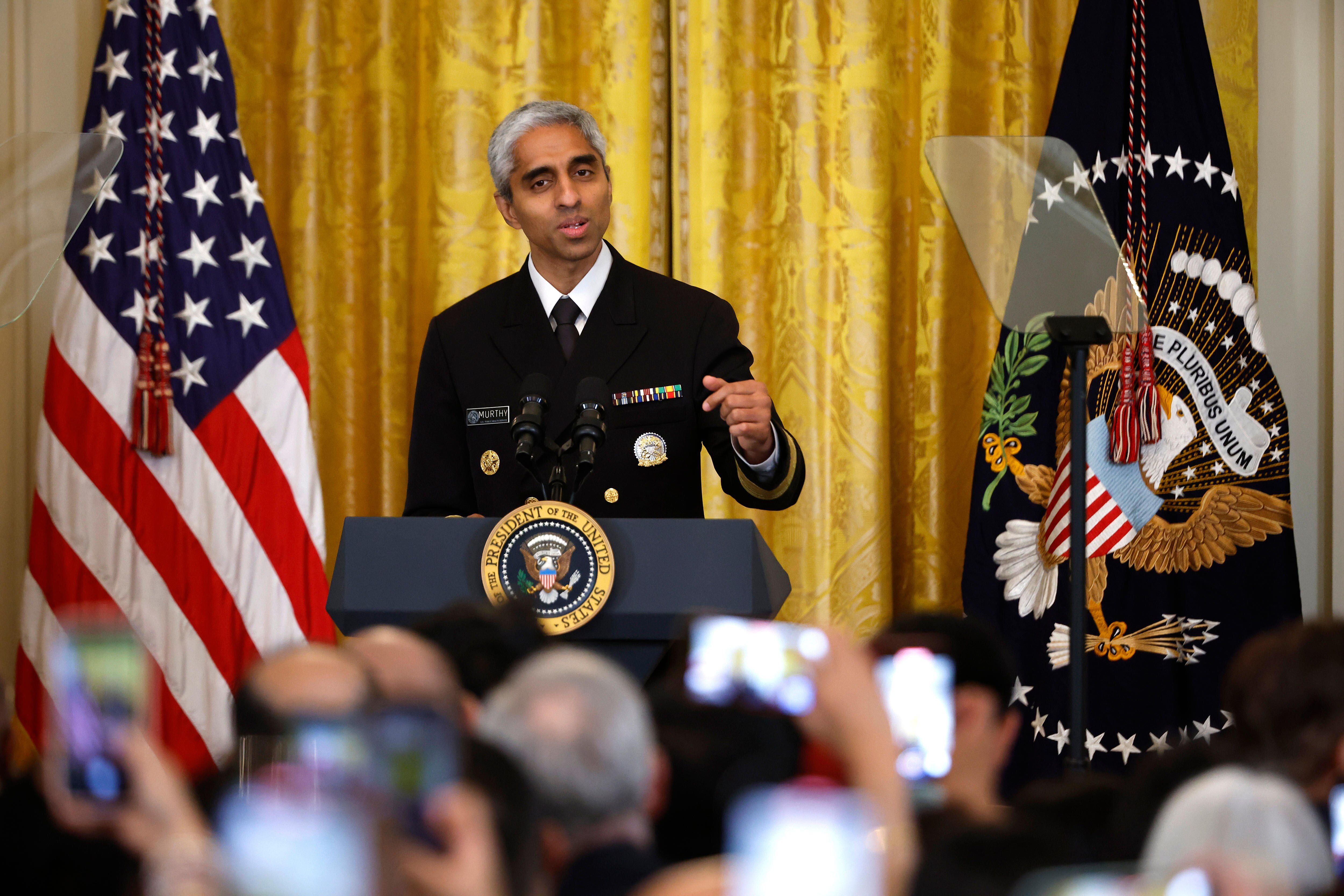 Vivek Murthy at the Diwali celebration at the White House