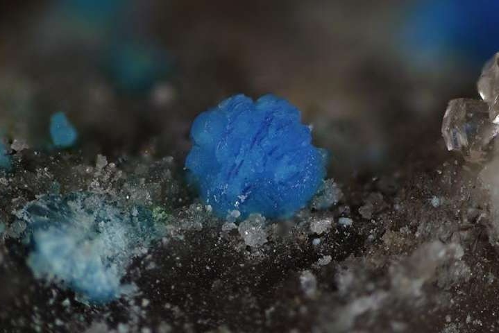 A bright blue crystal.