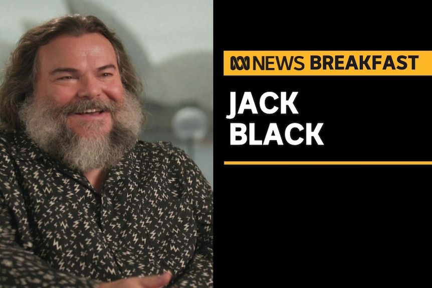Jack Black: Jack Black conducts a television interview.
