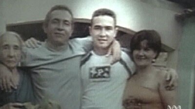 Shot by police: Jean Charles de Menezes (second right), with members of his family.
