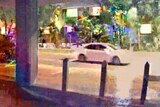 NT Police has released CCTV footage of a white Toyota driving down a Darwin CBD street.