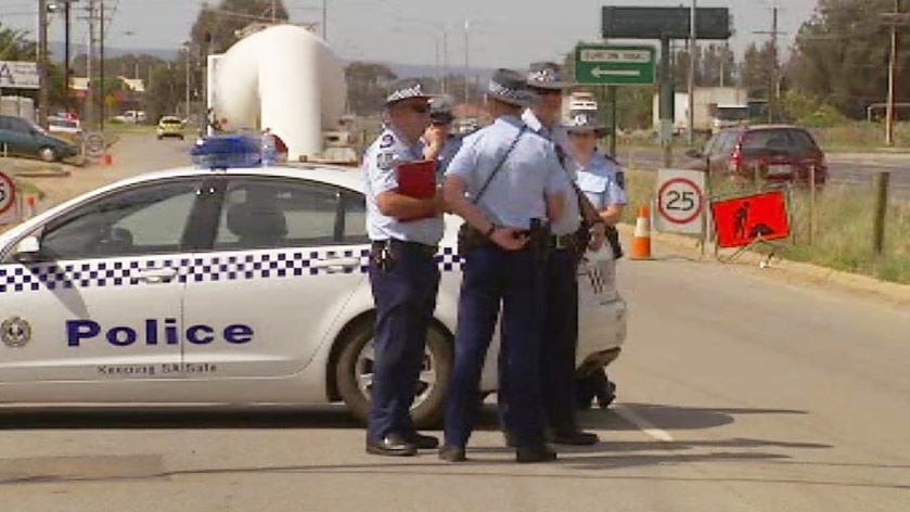 Police block Port Wakefield Road