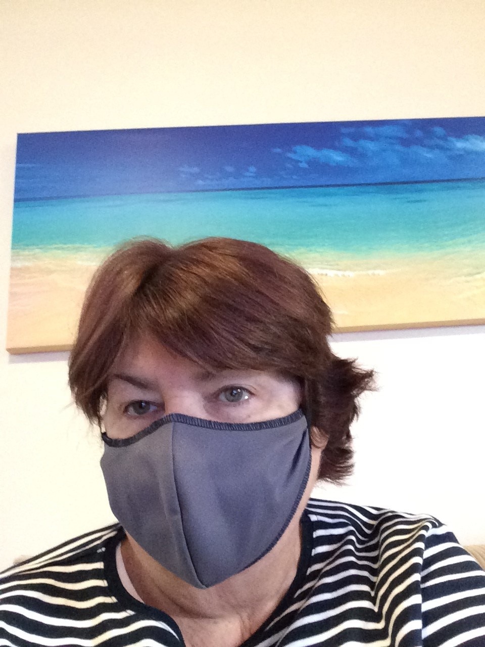 Woman wearing face mask
