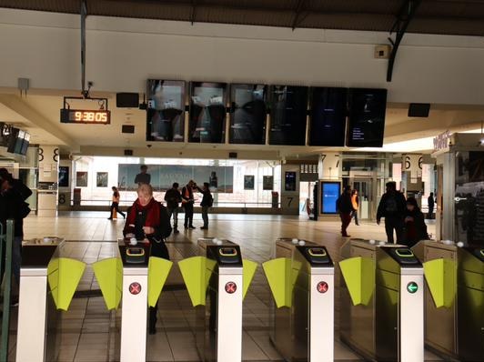 Flinders Street station during train strike