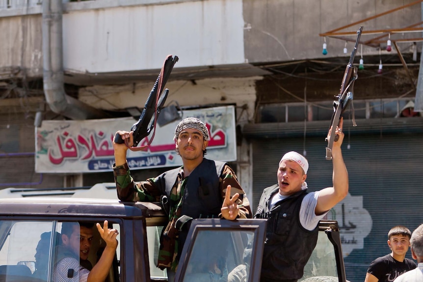 Rebel fighters of the Free Syrian Army