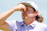 Cameron Smith looks anguished during the Australian PGA CHampionship golf tournament.