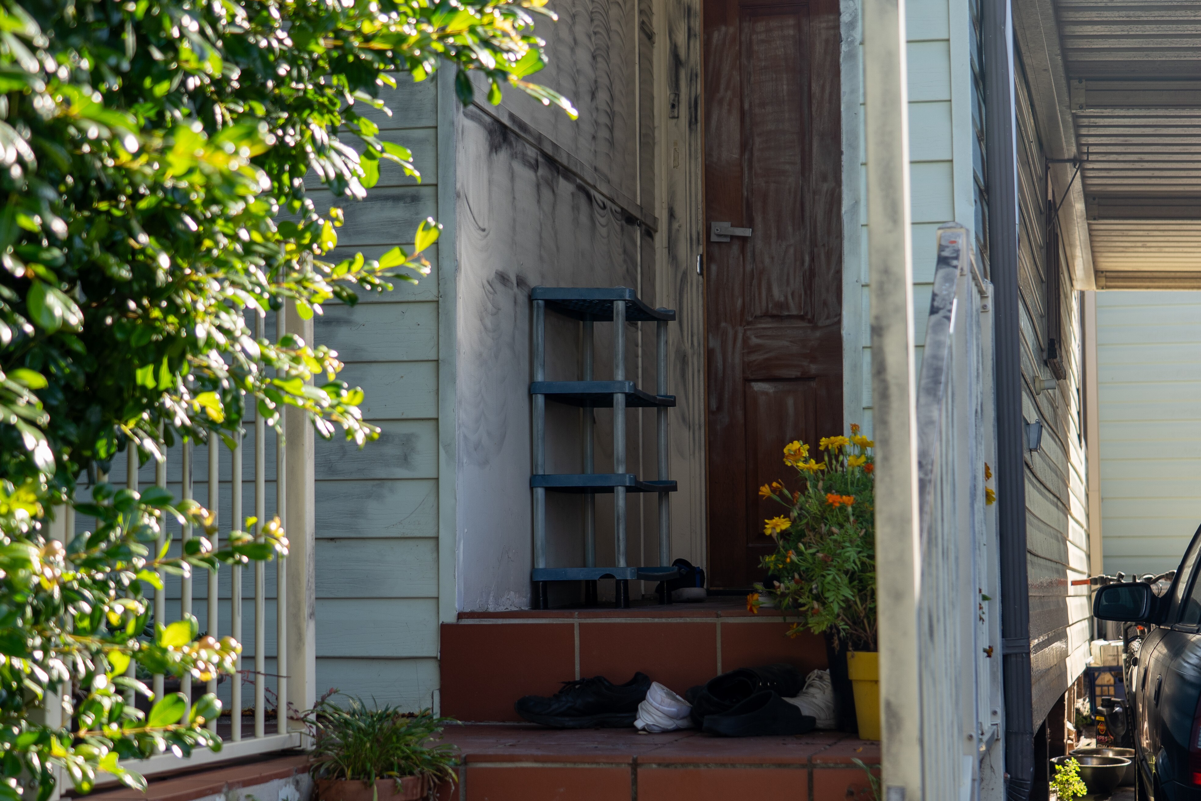 The front door of a house