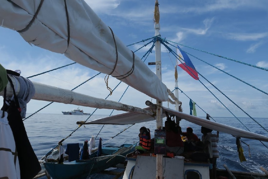 Kalayaan activist group shadowed by a Chinese Coast Guard cutter