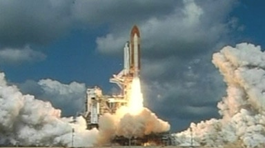 Space shuttle Discovery may have sustained some damage during take-off.