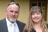 Murder victim Kelly Thompson and her ex-partner Wayne Wood