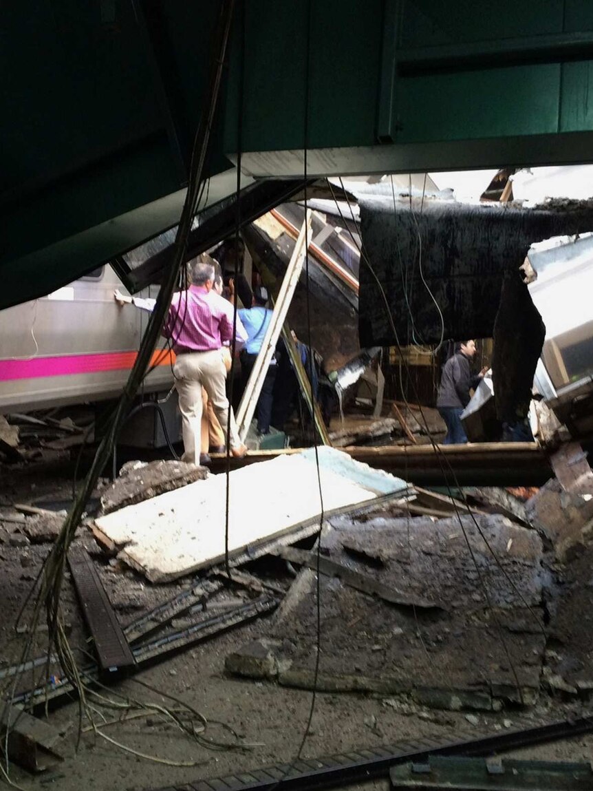 The New Jersey Transit commuter train crashed into the train station during the morning rush hour.