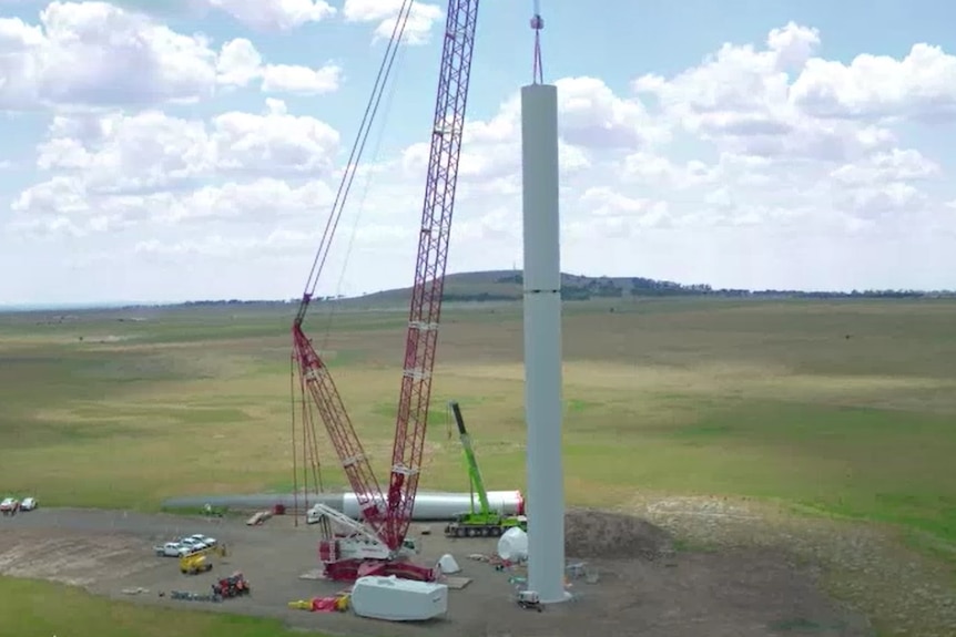 The view of a turbine's construction.