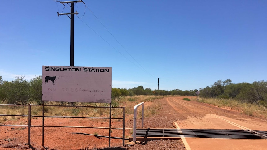 An outback sign saying Singleton Station