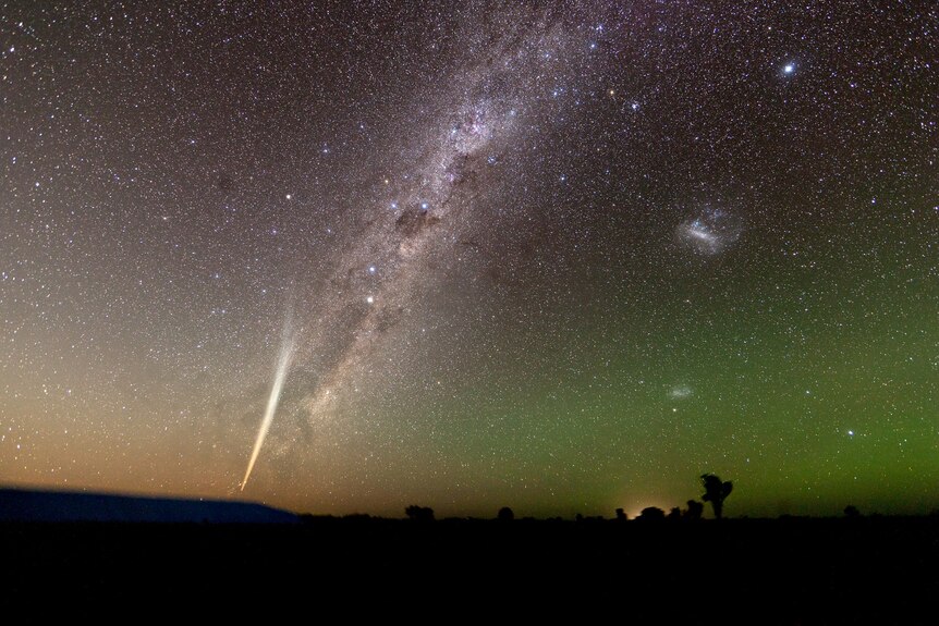 Comet Lovejoy in pre dawn sky