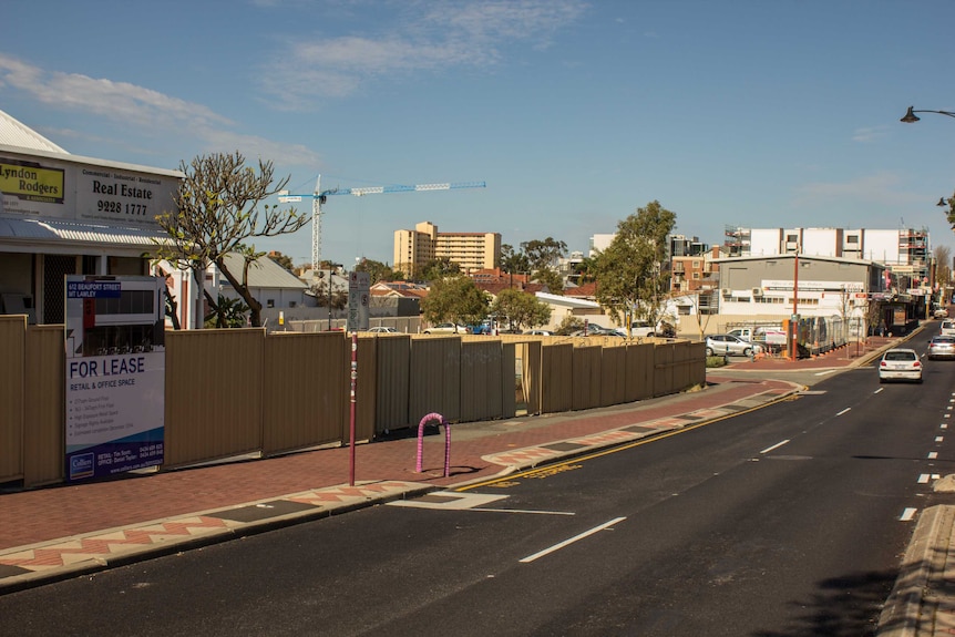 Segments of the street are vacant and break up the retail spaces. 13 August 2014