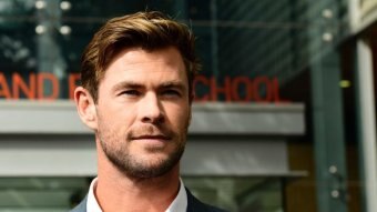 Actor Chris Hemsworth looks ahead.