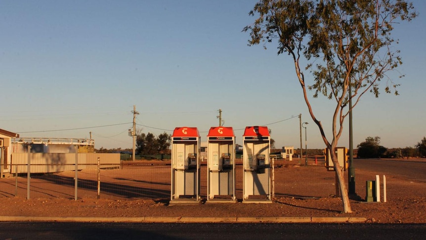 Telephone booths in outback Queensland