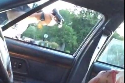 A screenshot of the video capturing the aftermath of the shooting of Philando Castile in Minnesota.