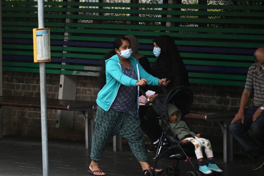 Women wearing face masks