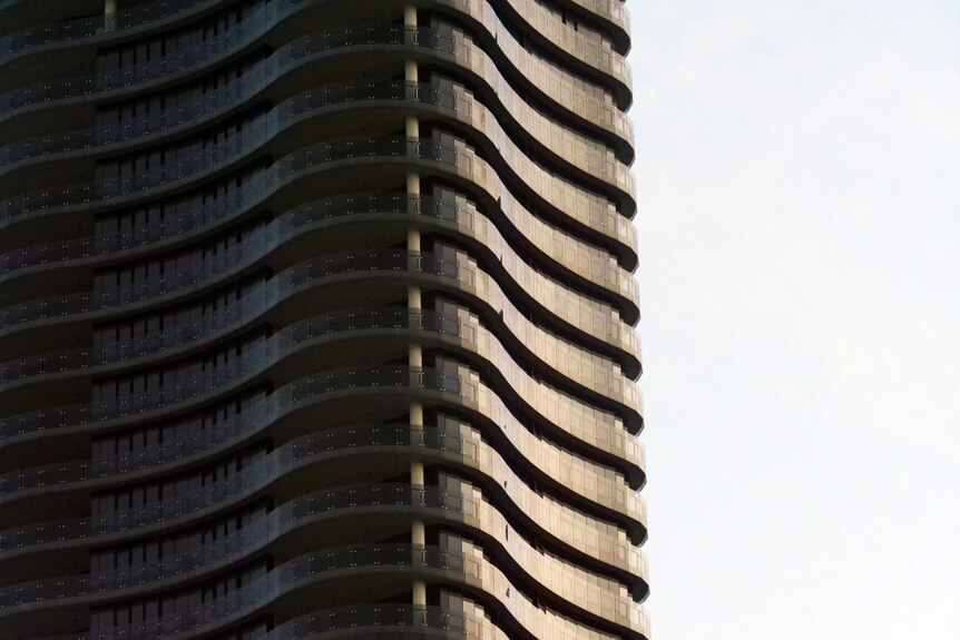 A modern-looking high-rise building.