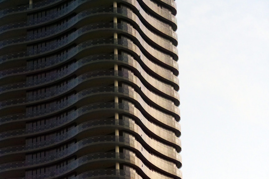 A modern-looking high-rise building.